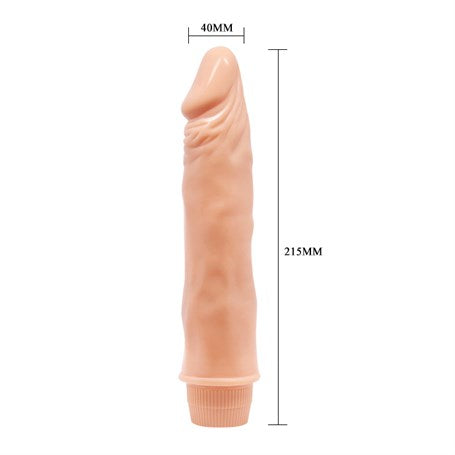 Güçlü Titreşimli 21,5 cm Realistik Vibratör Gerçekci Penis Dildo - BDM1050