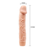 Güçlü Titreşimli 22,5 cm Realistik Vibratör Gerçekci Penis Dildo - CA-BDM1009