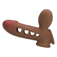 Hava Yastıklı Premium Melez Rengi Silikon Penis Kılıfı - Tyronn - BDM1417