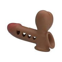 Hava Yastıklı Premium Melez Rengi Silikon Penis Kılıfı - Tyronn - BDM1417