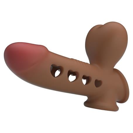 Hava Yastıklı Premium Melez Rengi Silikon Penis Kılıfı - Tyronn - BDM1417