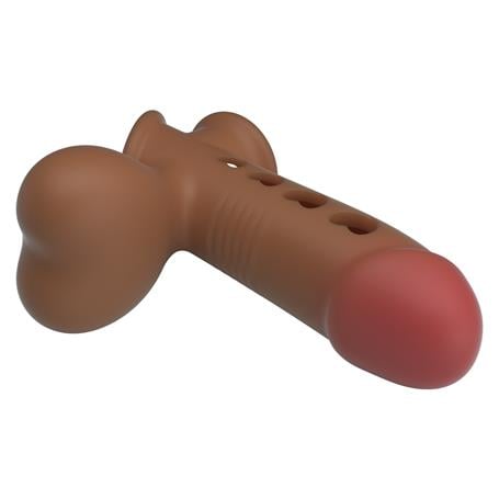 Hava Yastıklı Premium Melez Rengi Silikon Penis Kılıfı - Tyronn - BDM1417