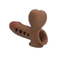 Hava Yastıklı Premium Melez Rengi Silikon Penis Kılıfı - Tyronn - BDM1417