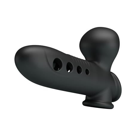 Hava Yastıklı Premium Zenci Rengi Silikon Penis Kılıfı - Crane - BDM1420