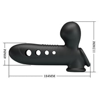 Hava Yastıklı Premium Zenci Rengi Silikon Penis Kılıfı - Crane - BDM1420