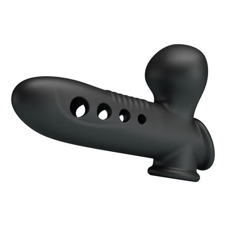 Hava Yastıklı Premium Zenci Rengi Silikon Penis Kılıfı - Crane - BDM1420