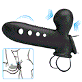 Hava Yastıklı Premium Zenci Rengi Silikon Penis Kılıfı - Crane - BDM1420