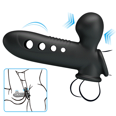 Hava Yastıklı Premium Zenci Rengi Silikon Penis Kılıfı - Crane - BDM1420
