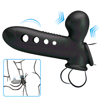 Hava Yastıklı Premium Zenci Rengi Silikon Penis Kılıfı - Crane - BDM1420