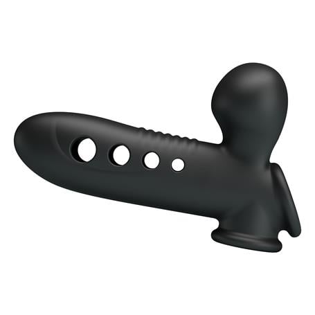 Hava Yastıklı Premium Zenci Rengi Silikon Penis Kılıfı - Crane - BDM1420