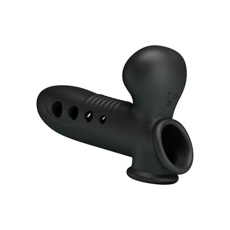 Hava Yastıklı Premium Zenci Rengi Silikon Penis Kılıfı - Crane - BDM1420