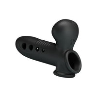 Hava Yastıklı Premium Zenci Rengi Silikon Penis Kılıfı - Crane - BDM1420