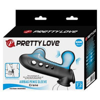 Hava Yastıklı Premium Zenci Rengi Silikon Penis Kılıfı - Crane - BDM1420