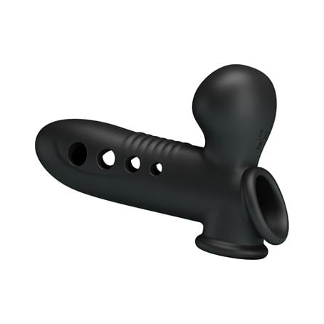 Hava Yastıklı Premium Zenci Rengi Silikon Penis Kılıfı - Crane - BDM1420