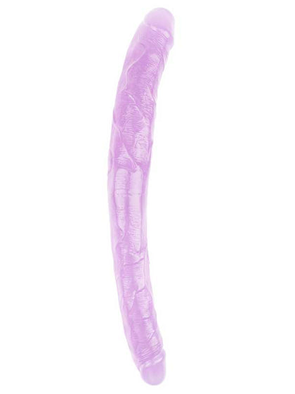 Hi-Rubber Şeffaf Jel Çift Taraflı Dildo - 45cm Mor - C-CH7308
