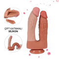 İki Uçlu Vantuzlu Yeni Nesil Realistik Çatal Dildo Penis - BDM1076B