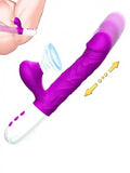 İleri Geri Hareketli Isıtmalı ve Emme Modlu Şarjlı Rabbit Vibratör - D2819