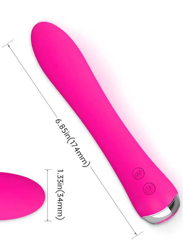 Isıtmalı Güçlü Şarjlı Titreşimli Esnek Silikon Vibratör 17,4 cm - S254