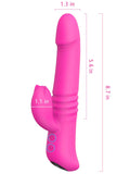 %10 İndirimli - Isıtmalı İleri Geri ve Dönme Hareketli Şarjlı Tavşan Vibratör 22 cm - CA-S030