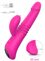 %10 İndirimli - Isıtmalı İleri Geri ve Dönme Hareketli Şarjlı Tavşan Vibratör 22 cm - CA-S030