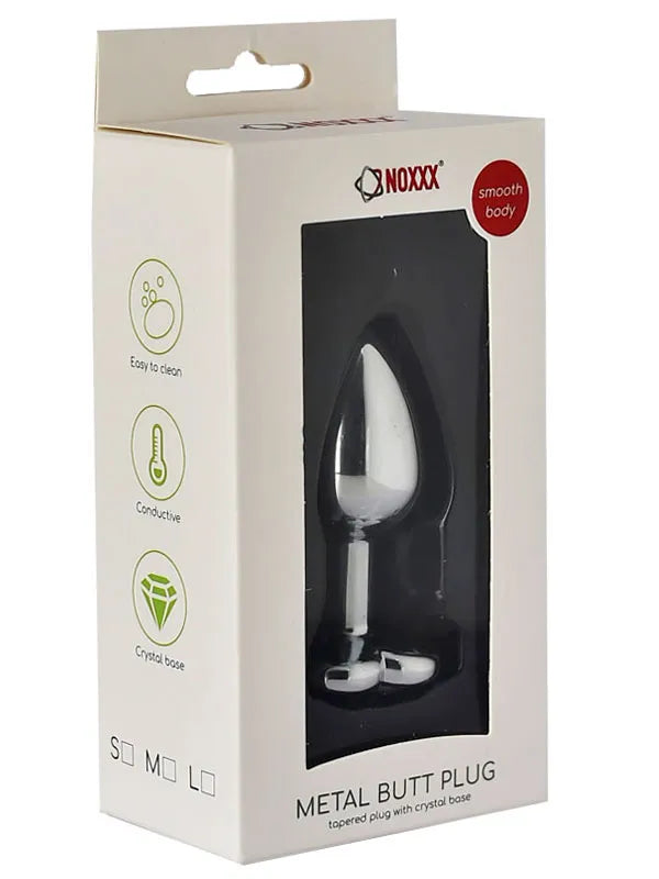 NOXXX Kalp Mücevherli Çelik Anal Plug Orta Boy - 401007