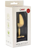 NOXXX Kalp Mücevherli Çelik Gold Anal Plug Büyük Boy - 401011