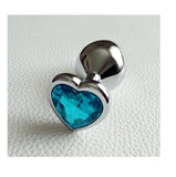 %10 İndirim – Kalpli Mücevher Taşlı Paslanmaz Çelik Anal Tıkaç (Plug) - CA-BDM011