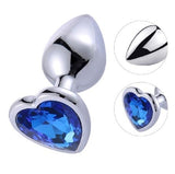 %10 İndirim – Kalpli Mücevher Taşlı Paslanmaz Çelik Anal Tıkaç (Plug) - CA-BDM011