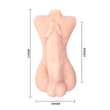 Kendinden Kayganlaştırıcılı Realistik Yarım Erkek Vücutlu Penis 19 cm - CA-BDM8107