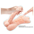 Kendinden Kayganlaştırıcılı Realistik Yarım Erkek Vücutlu Penis 19 cm - BDM8107