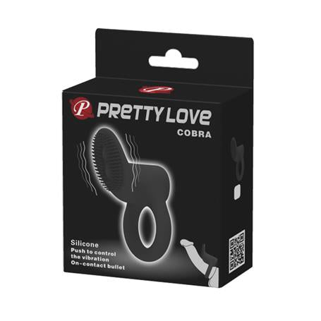 Klitoral Uyarıcılı Güçlü Titreşimli Penis Halkası - Cobra - BDM1277