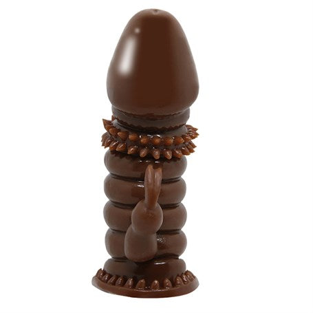 Klitoral Uyarıcılı Tırtıklı Boğumlu Penis Kılıfı - BDM1608