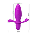 Klitoral Uyarıcılı Titreşimli Anal Plug - B1157