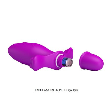 Klitoral Uyarıcılı Titreşimli Anal Plug - B1157