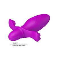 Klitoral Uyarıcılı Titreşimli Anal Plug - B1157