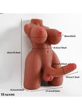 L-Join Gerçekçi 5.5 Kg Brown (Melez) Yarım Vücut Trans Vajina Mastürbatör Dildo - C-LJ2111KB