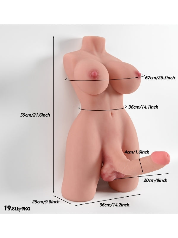 L-Join Gerçekçi 9 Kg Yarım Vücut Trans Vajina Penis Mastürbatör - C-LJ2079