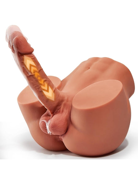 L-Join Gerçekçi İleri Geri Haraketli Titreşimli 5 Kg Kalça Vajina Dildo Mastürbatör - C-LJ3194V