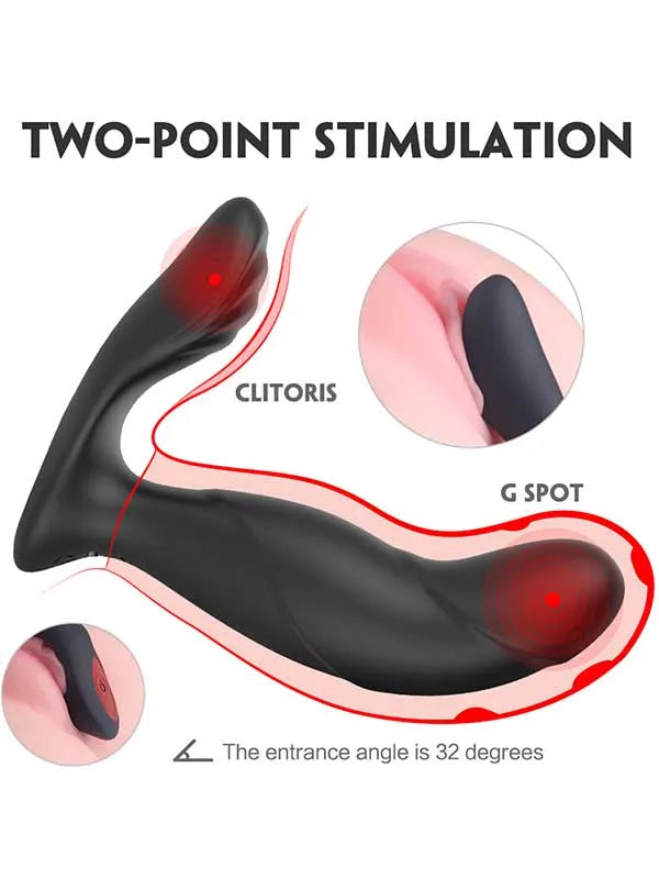 Laken G-spot Anal Klitoris ve Vajinal Şarjlı Uzaktan Kumandalı Giyilebilir Vibratör - S277-2