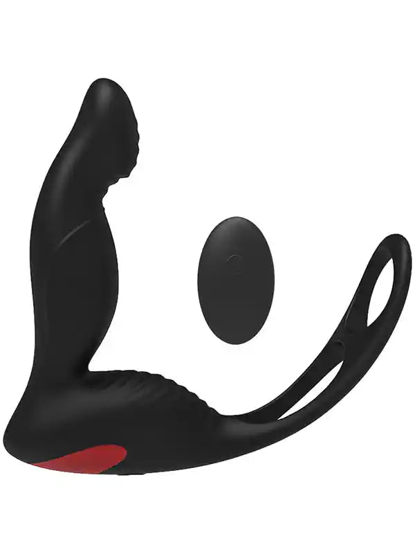 Langer-RTC Prostat ve Penis Halkalı Şarjlı Uzaktan Kumandalı Anal Vibratör - S070-2