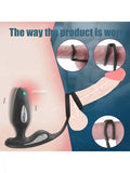 Penis Halkalı Şarjlı Giyilebilir Anal Vibratör - S426-4