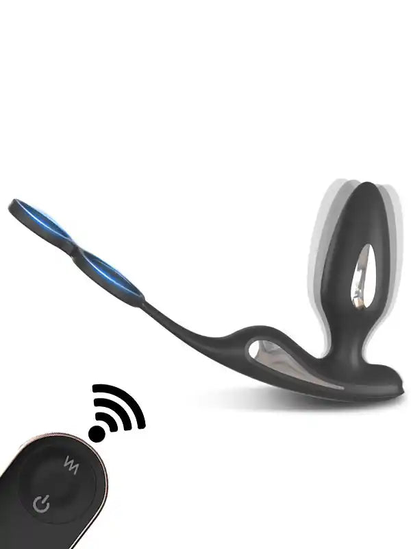 Penis Halkalı Şarjlı Giyilebilir Anal Vibratör - S426-4
