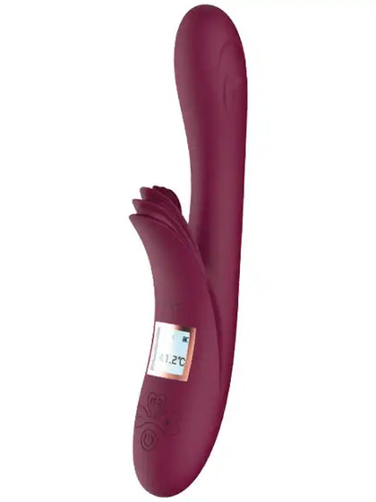 LCD Ekranlı Rotating Isıtmalı Şarjlı 10 Titreşim Modlu Lüks Vibratör 23 cm - LLB1913