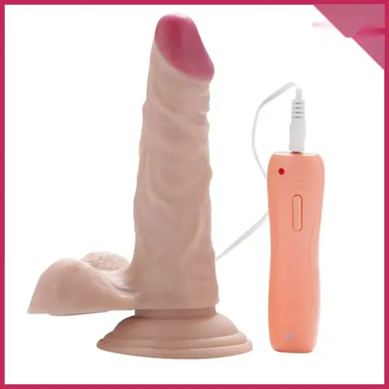 Life Like 18 Cm 360° Oynar Başlı Titreşimli Vibratör - FA-XM151