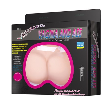 Lifelike 2 İşlevli Isıtmalı & Titreşimli Suni Vajinal ve  Anal Masturbatör - BDM9023