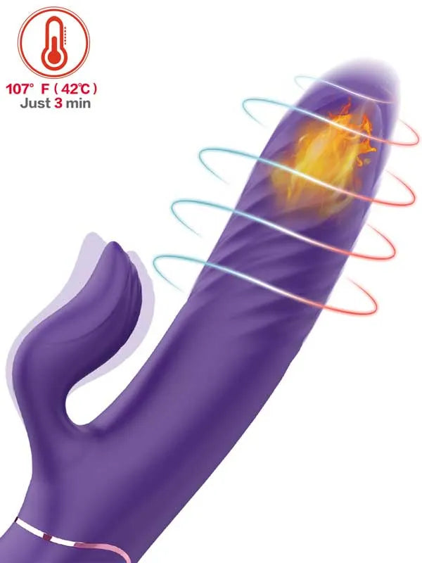 Lighter Isıtmalı İleri Geri Hareketli Şarjlı G-Spot Vibratör 21,4 cm - S142-2