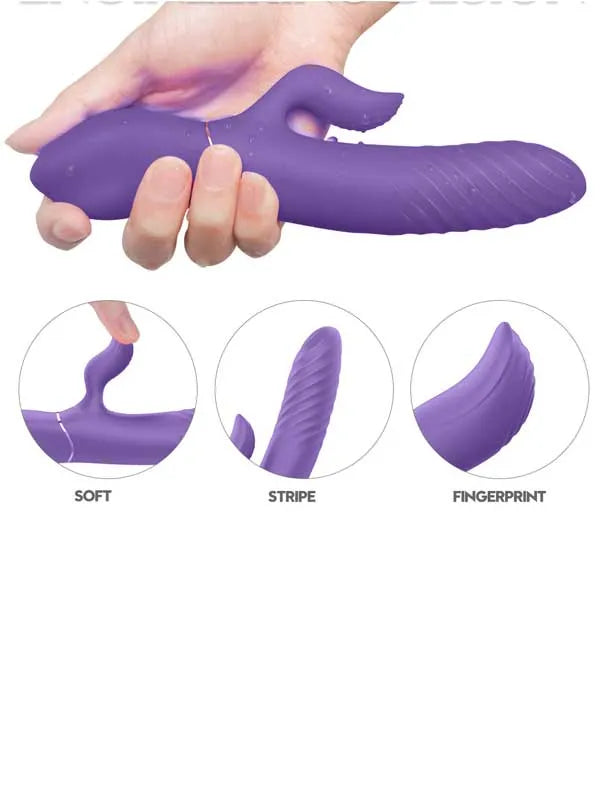 Lighter Isıtmalı İleri Geri Hareketli Şarjlı G-Spot Vibratör 21,4 cm - S142-2