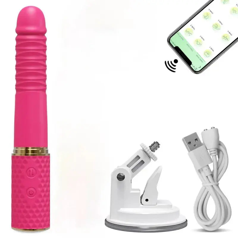Love Angels Telefon Kontrolü Vantuzlu Hareketli Vibratör - FA-SV039A