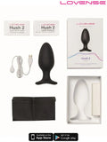 Lovense HUSH 2 Anal Plug 2.25" App Controlled - LVHS2-2-25