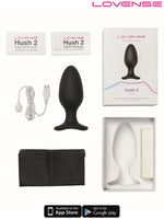 Lovense HUSH 2 Anal Plug 2.25" App Controlled - LVHS2-2-25